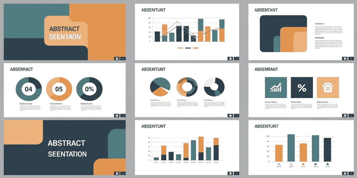 Different mockups of presentation themes for powerpoint for better usability